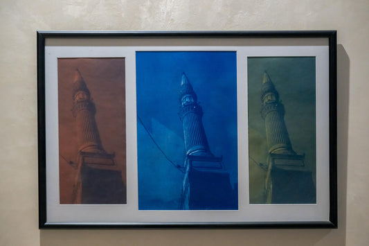 Masjid Imam Al Hussein Triptych Cyanotype on Paper